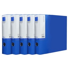 D型活頁檔案夾 3cm, 藍色, 5個