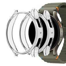 스페이스쉴드 갤럭시 워치 호환 범퍼 케이스 44mm 2p, 투명 + 투명, 2개