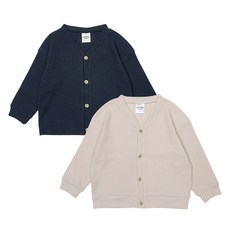 Rainbow Kids 兒童鬆餅紋理開襟衫2件組