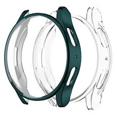 스페이스쉴드 갤럭시 워치 호환 풀커버 케이스 44mm 2p, 알파인그린 + 투명