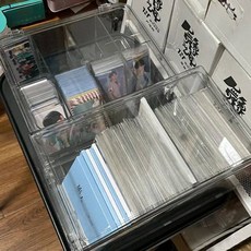 친절한마켓 미니 포토 카드 보관함 플라스틱 12칸, 투명, 1개