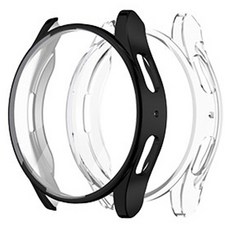 스페이스쉴드 갤럭시 워치 호환 풀커버 케이스 44mm 2p, 블랙 + 투명