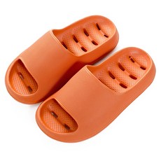 Musikine 柔軟貼合EVA防滑排水浴室拖鞋, 1個, 橘色