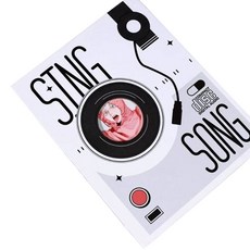 친절한마켓 포토카드 바인더 레코드 플레이어 보관함 정사각형 격자 내부 페이지, 혼합색상, 1개