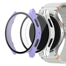 스페이스쉴드 갤럭시 워치 호환 올인원 케이스 40mm 2p, 라벤더 + 투명, 2개