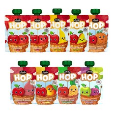 Anela HOP孩童水果泥綜合組 9包入, 蘋果口味 2入+香蕉口味+蘋果水梨口味+南瓜口味+地瓜口味+李子口味+芒果口味+鳳梨口味, 1組