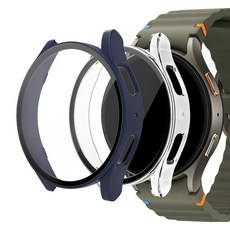 스페이스쉴드 갤럭시 워치 호환 올인원 케이스 44mm 2p, 미드나잇블루 + 투명, 2개