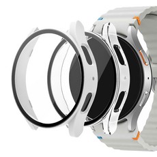 스페이스쉴드 갤럭시 워치 호환 올인원 케이스 40mm 2p, 화이트 + 투명, 2개