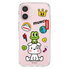 모란카노 뭉크 크리스탈 투명 아이코닉 디자인 휴대폰 케이스