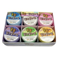 2000 長長牛奶史萊姆 6種 x 2入套組, 12個, 紫色, 白色, 粉紅色, 藍色, 淺綠色, 黃色