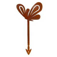 스틸데코 화분데코 나비 부식처리, 갈색