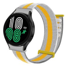 젤센 스포츠 루프 스트랩 밴드 시계줄 GSL25 20mm 날개형, 그레이옐로우라인, 1개