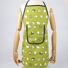 BEBE CHOUETTE 兒童印花棉質圍裙 + 袖套 2件組