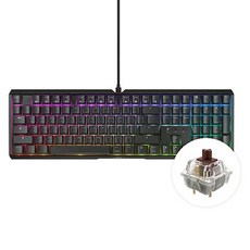 CHERRY MX 3.1 RGB MX2A 軸電競機械式鍵盤, 茶軸, 黑色, G80-3890HIAKR-2