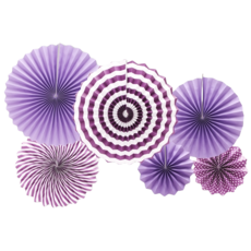 파티공구 파티팬 데코 6종 세트, 퍼플
