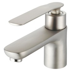 다인이엔지 하모니 프리미엄 무광니켈 원홀 세면대 수전 DL605L, 1개