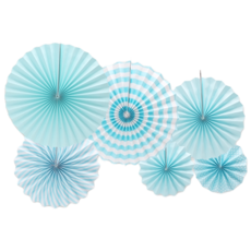 파티공구 파티팬 데코 6종 세트, 블루