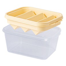 Nanu Dam 方形製冰盒 + 保存盒套組, 黃色, 1套