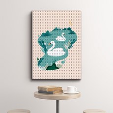 타공판닷컴 프린팅 타공판 600 x 1200 mm, 백조의 일상, 1개