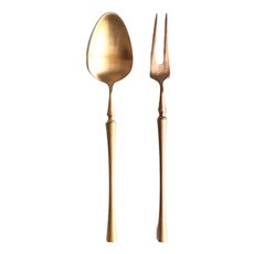 BELLE design Patrick 銅色茶匙茶叉組, 1套, 茶匙 + 茶叉