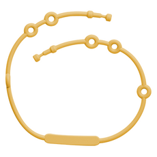 잼먹 멀티 실리콘 스트랩 홀더, 옐로우, 1개