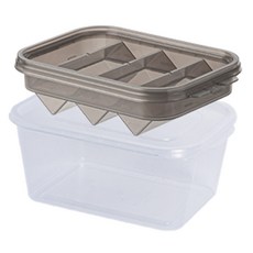 Nanu Dam 方形製冰盒 + 保存盒套組, 黑色, 1套