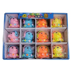 旋轉章魚汽車玩具12件組, 混合顏色, 1套