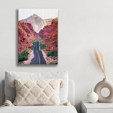 타공판닷컴 UV프린팅 타공판 600 x 800 mm, 1개, 자유의 여행길