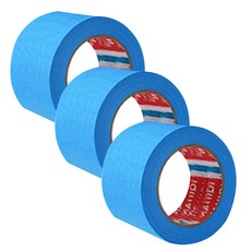 iQIHAN 칼라 마스킹 종이테이프 50mm x 15m, 블루, 3개