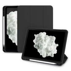 구스페리 스마트커버 애플펜슬수납 태블릿PC 케이스, 블랙