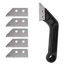 MONESPACE 磁磚縫隙刮除器 黑色 + 5入替換刀片組, 1套