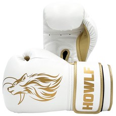 HOWLF 雅典娜 拳擊手套 雙手配戴, 白色 + 金色, 1套