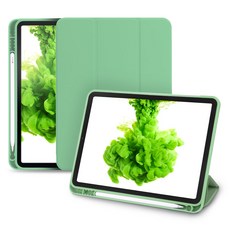 구스페리 스마트커버 애플펜슬수납 태블릿PC 케이스, 말차그린