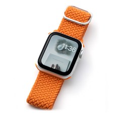 누아트 스마트워치 나일론 솔로루프 스트랩, 오렌지, 1개