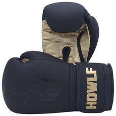 HOWLF 雅典娜 拳擊手套 雙手穿戴組, 霧面黑 + 金色, 1套