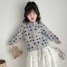Arve 女童斑比圓點針織外套