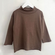 플레이몰 아동용 심플 반폴라 티셔츠