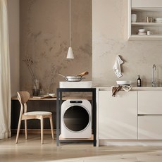 HOMEDANT HOUSE 韓國製造 Speed Rack 免螺絲迷你乾衣機組合式鐵架, 2層, 黑色