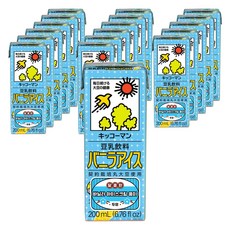 KIKKOMAN 龜甲萬 豆乳 香草冰淇淋風味豆奶, 18入, 200ml