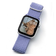 누아트 애플워치 호환 나일론 솔로루프 스트랩, 퍼플, 1개