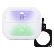 유스픽 반투명 스퀘어링 케이스, 51.데일리클로버 클로버화분, 1개, 갤럭시 버즈 3 / 프로 3 공용