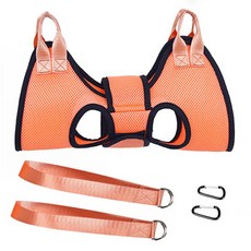 curiouspet 寵物自助美容吊床 橘色升級款套組 L, 橘色 + 黑色, 1套