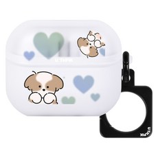 유스픽 반투명 스퀘어링 케이스, 32.왕왕귀여워발라당 시츄발라당, 1개, 갤럭시 버즈 3 / 프로 3 공용