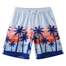 River Fox 男性防磨衣下身五分海灘褲