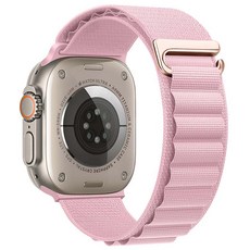 스마트워치 호환 NEW 알파인 루프 스트랩 밴드 AGR10 42 / 44 / 45 / 49mm, 핑크, 1개