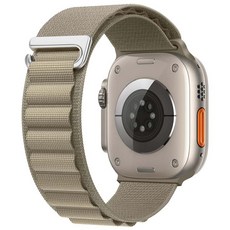 스마트워치 호환 NEW 알파인 루프 스트랩 밴드 AGR7 42 / 44 / 45 / 49mm, 올리브, 1개