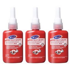 V-tech 螺栓 螺帽 螺絲 永久固定用 防鬆劑 紅色, 3個