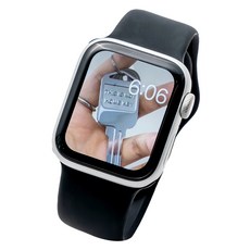 누아트 스마트워치 더블버클 실리콘 스트랩, 블랙, 1개