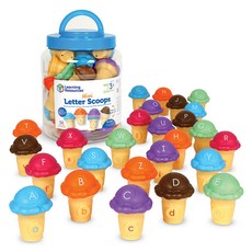 Learning Resources 迷你字母冰淇淋教具組, 混合顏色, 1套