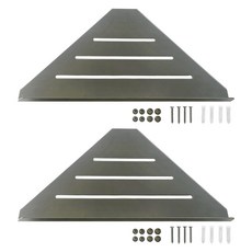 KOXINA 霧面304不鏽鋼浴室角落架, 銀色, 2個